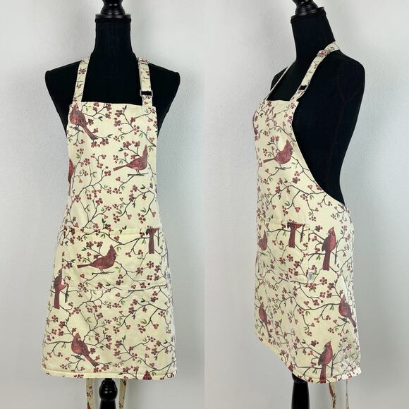 VTG 1990s Now Designs San Francisco Paris Bistro Cardinal Apron Kitchen Cotton - Picture 2 of 7